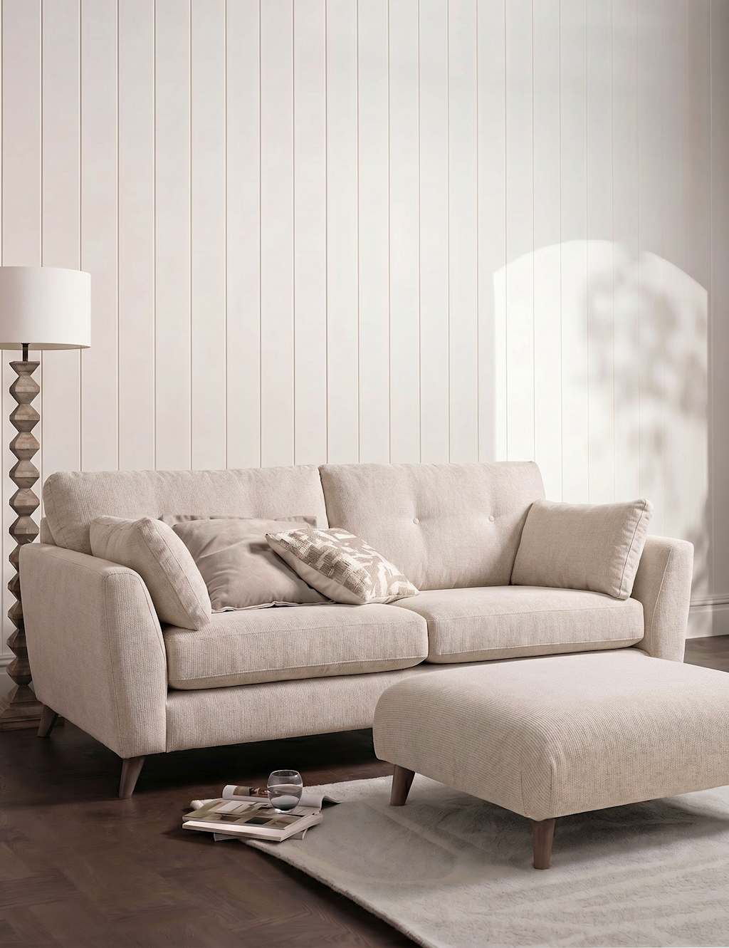 Barker And Stonehouse Ellis Footstool - Natural - Available at M&S