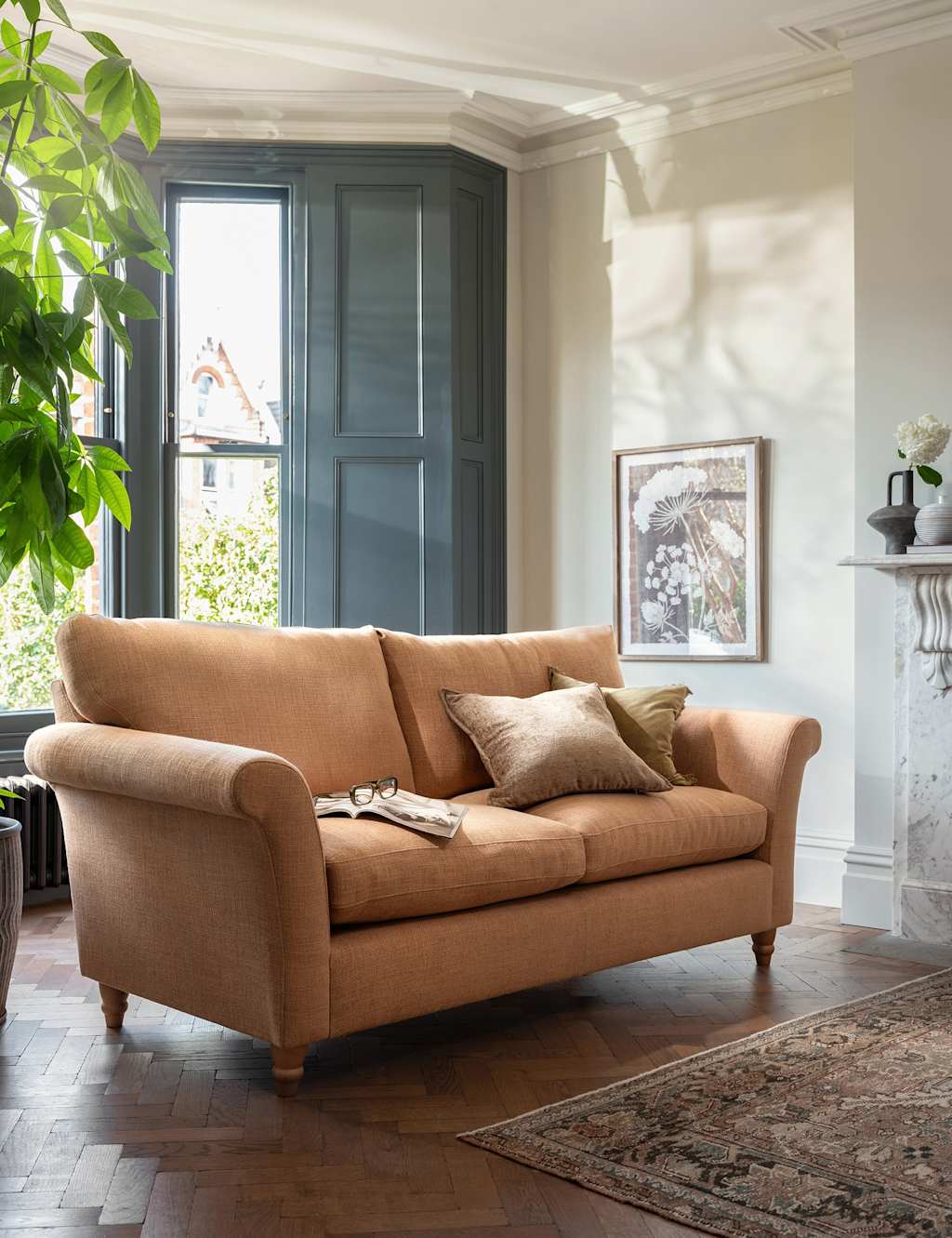 Barker And Stonehouse Amelie Fabric Large 3 Seater Sofa - Camel - Available at M&S