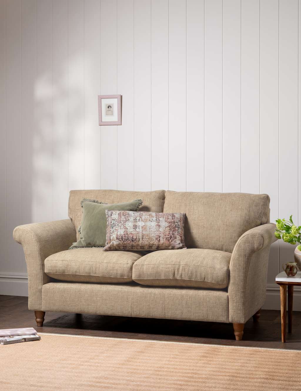 Barker And Stonehouse Amelie Fabric Medium 2 Seater Sofa - Taupe - Available at M&S