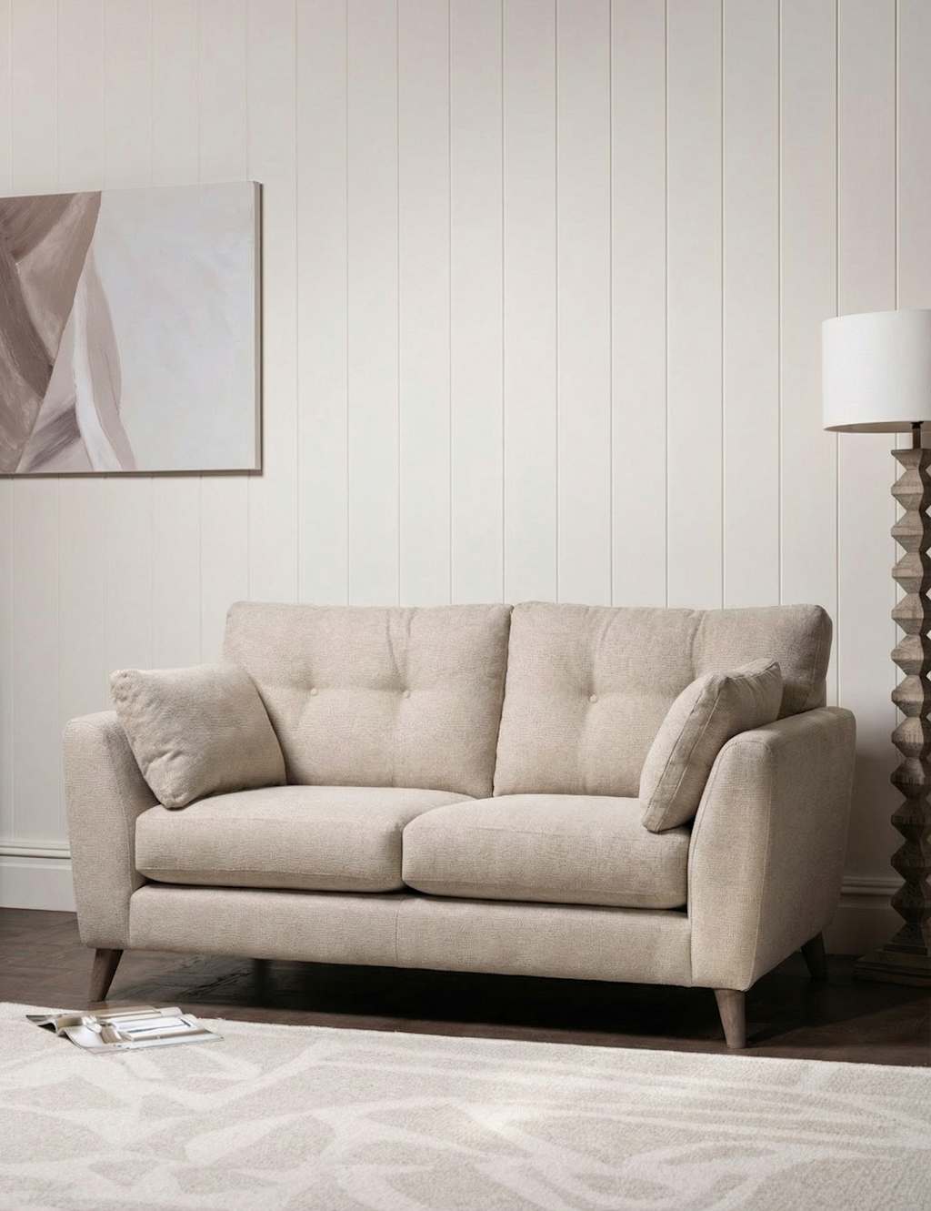 Barker And Stonehouse Ellis Medium 2 Seater Sofa - Ecru - Available at M&S