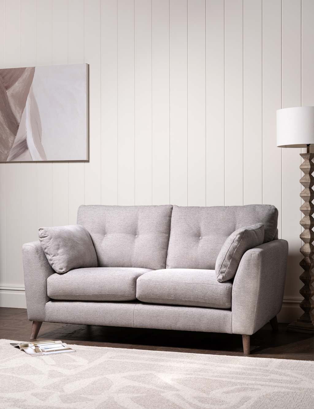 Barker And Stonehouse Ellis Medium 2 Seater Sofa - Light Grey - Available at M&S