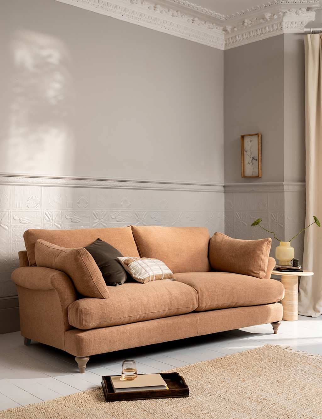 Barker And Stonehouse Isla Fabric Extra Large 3 Seater Sofa - Tan - Available at M&S