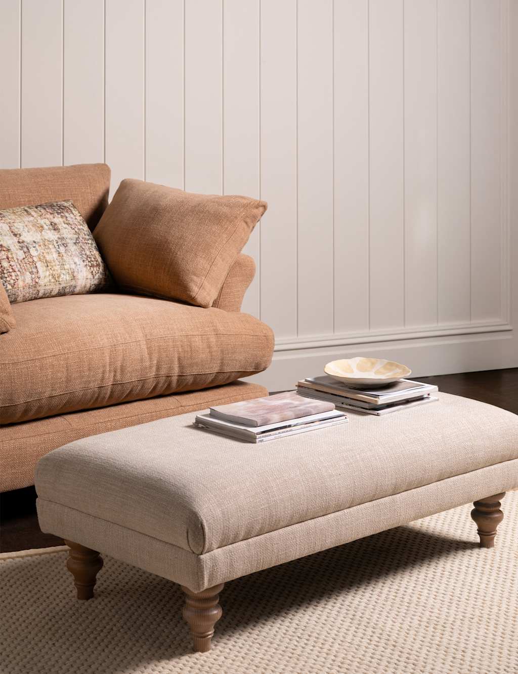Barker And Stonehouse Isla Footstool - Beige - Available at M&S