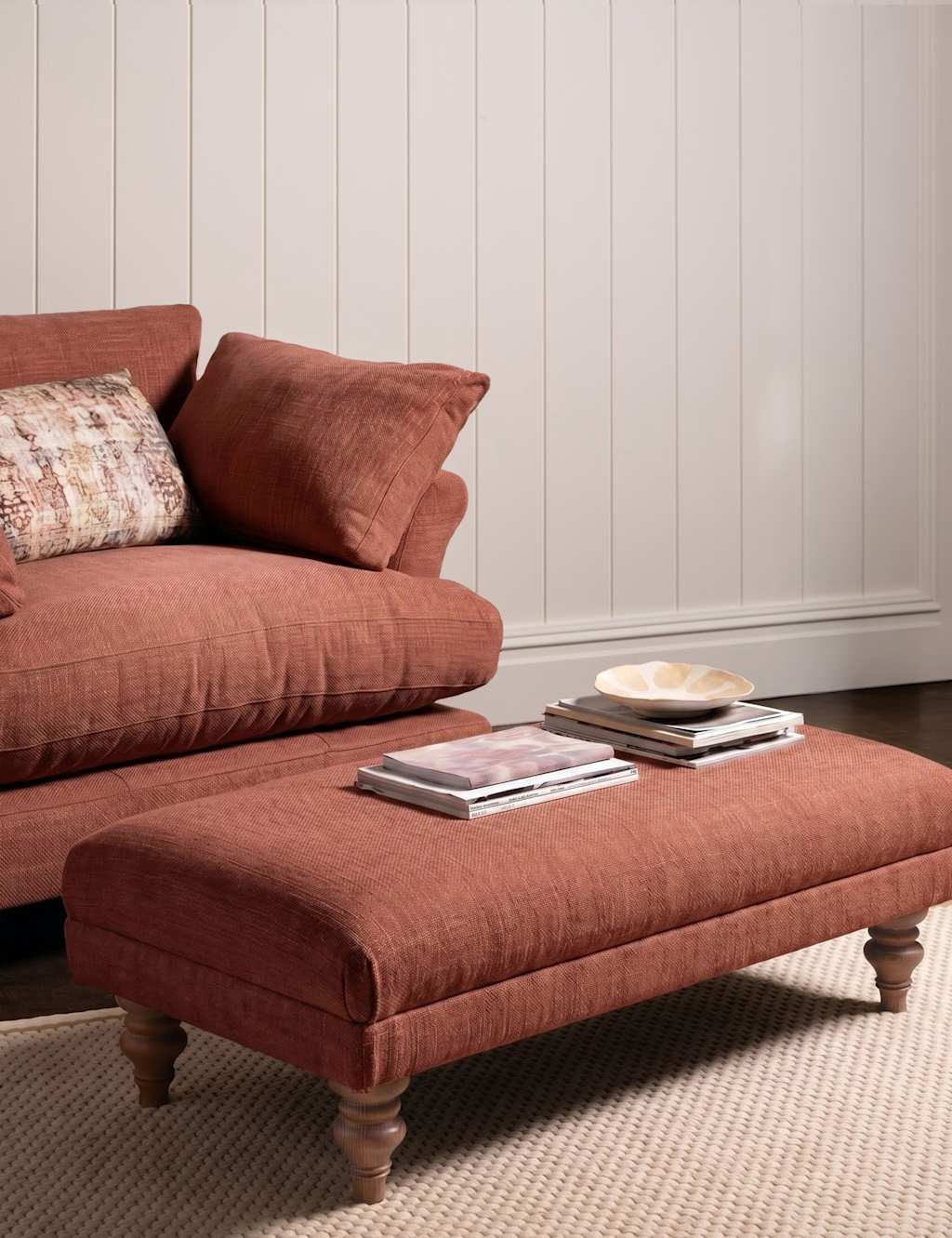 Barker And Stonehouse Isla Footstool - Brown - Available at M&S