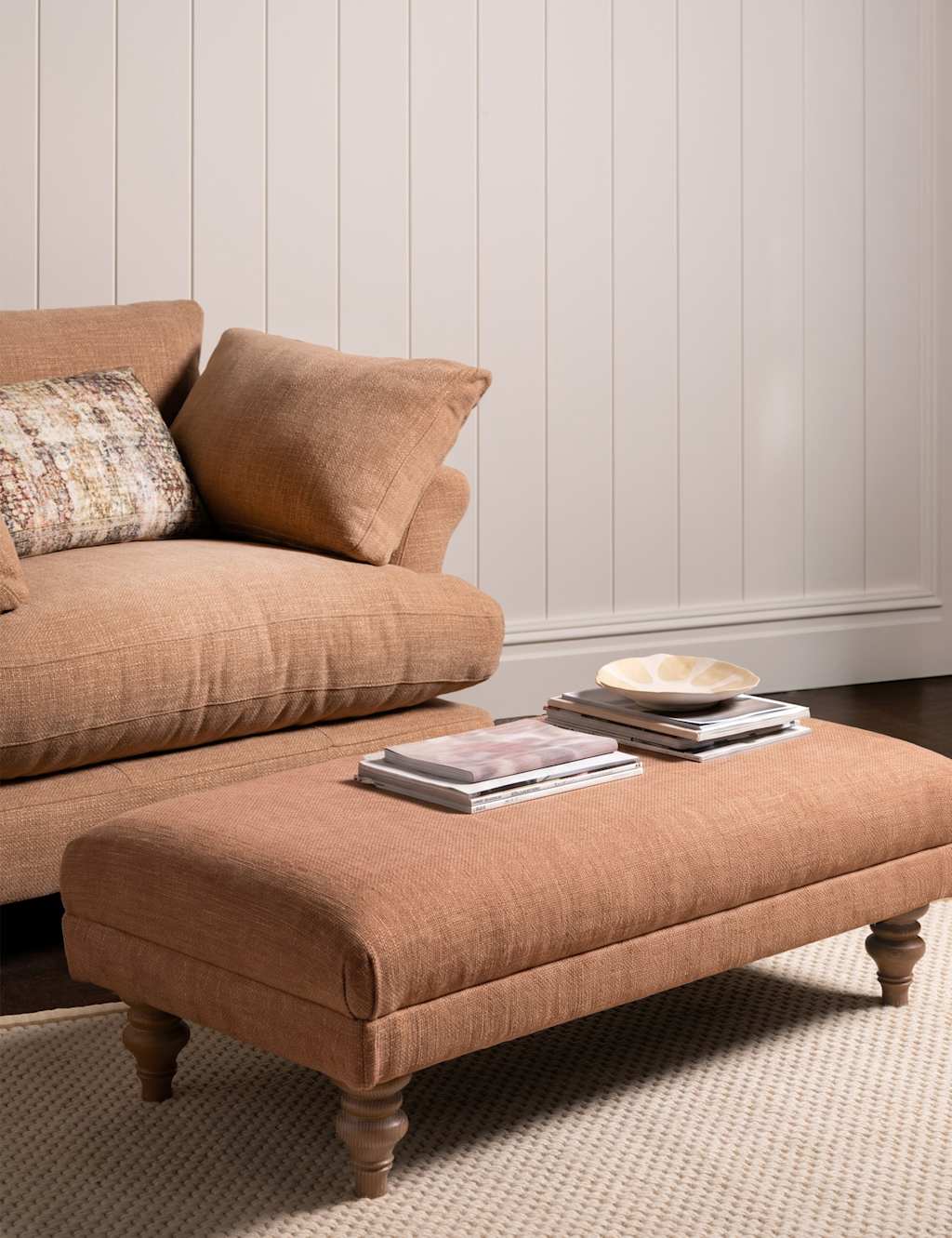 Barker And Stonehouse Isla Footstool - Tan - Available at M&S