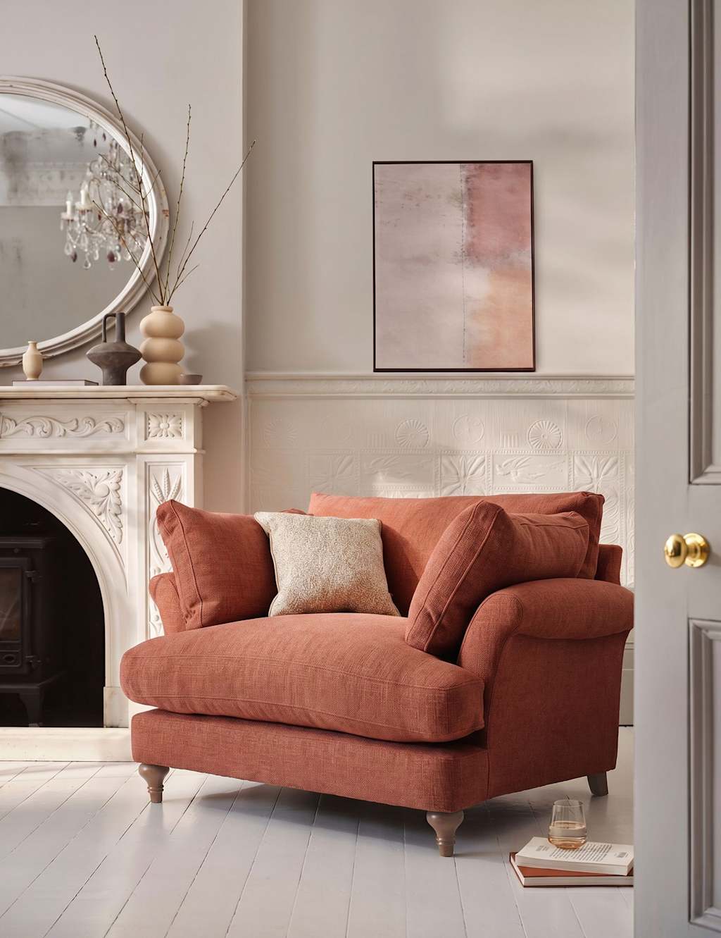 Barker And Stonehouse Isla Snuggle Chair - Dark Red - Available at M&S