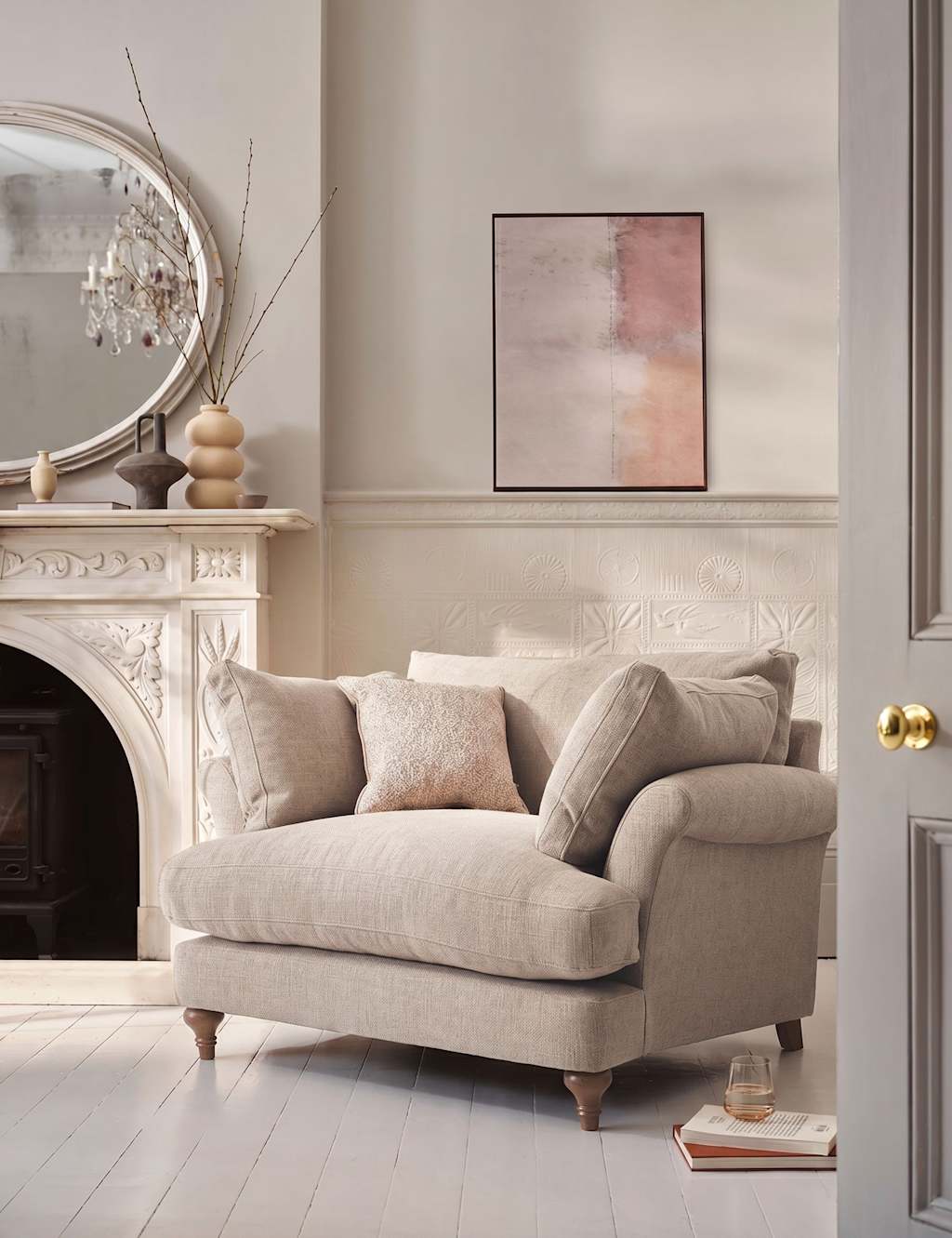 Barker And Stonehouse Isla Snuggle Chair - Taupe - Available at M&S