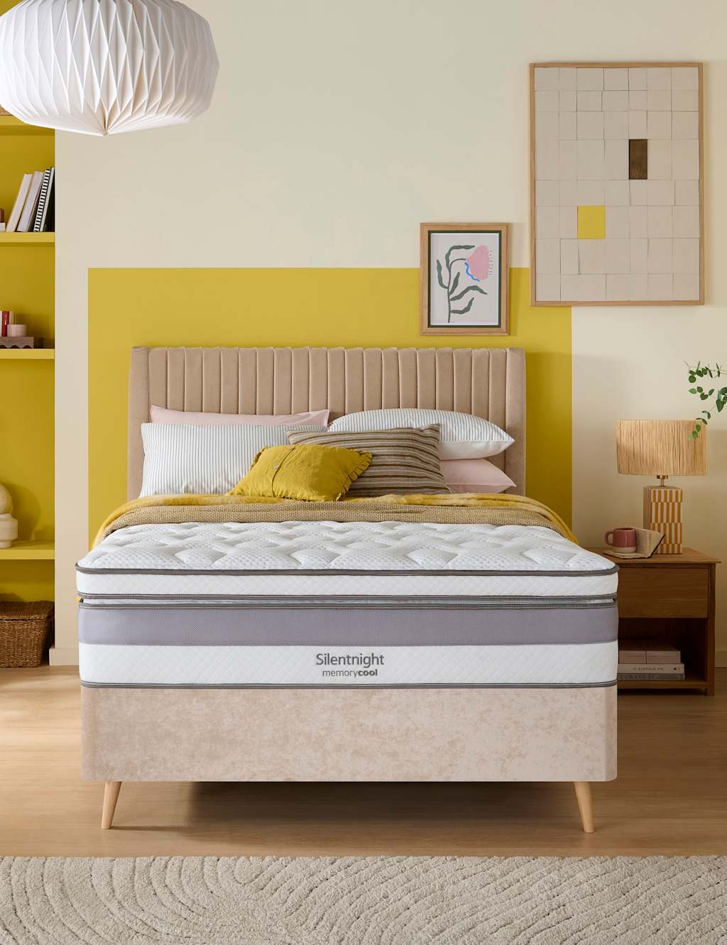 Silentnight MemoryCool 3000 Boxtop Soft Mattress - Double (4 ft 6) - White - Available at M&S