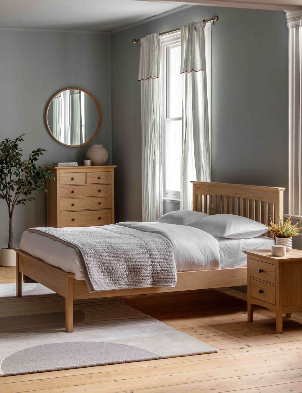 Gallery Direct Rye Bed - Double (4 ft 6) - Natural - Available at M&S