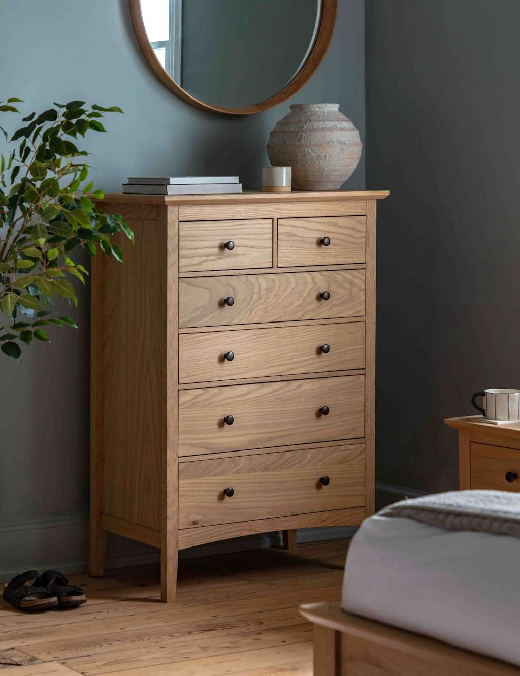 Gallery Direct Rye 6 Drawer Chest - Natural - Available at M&S