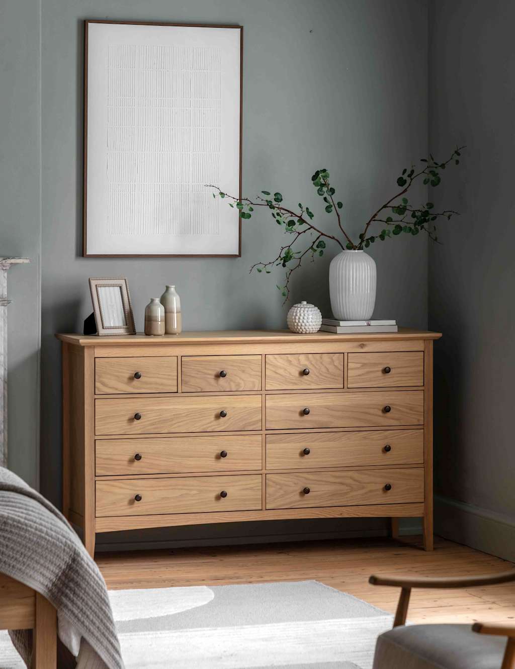 Gallery Direct Rye 10 Drawer Chest - Natural - Available at M&S