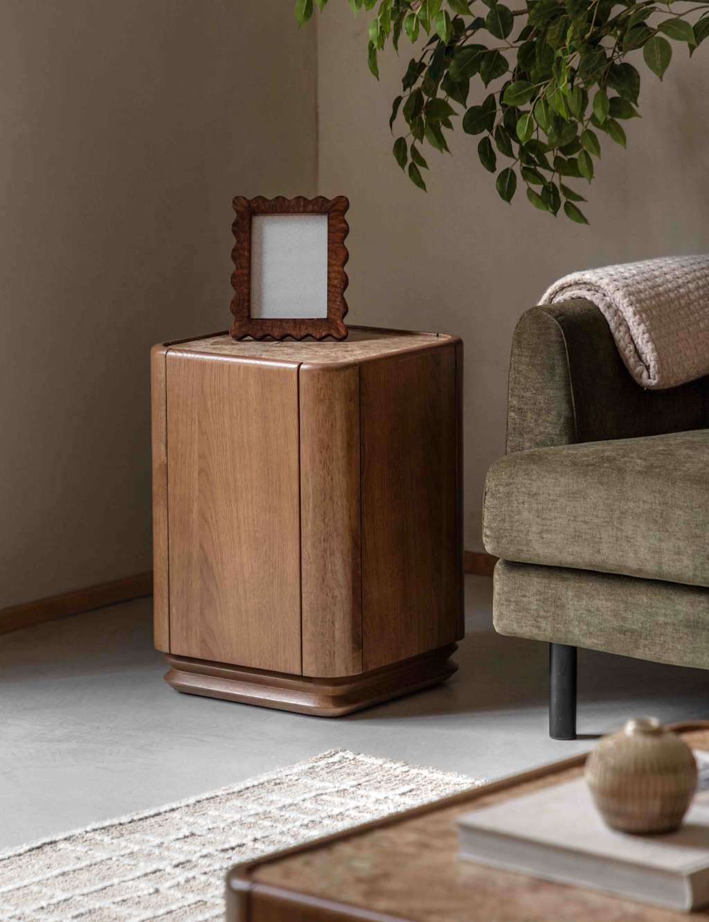Gallery Direct Dempsey 1 Door Side Table - Brown Mix - Available at M&S