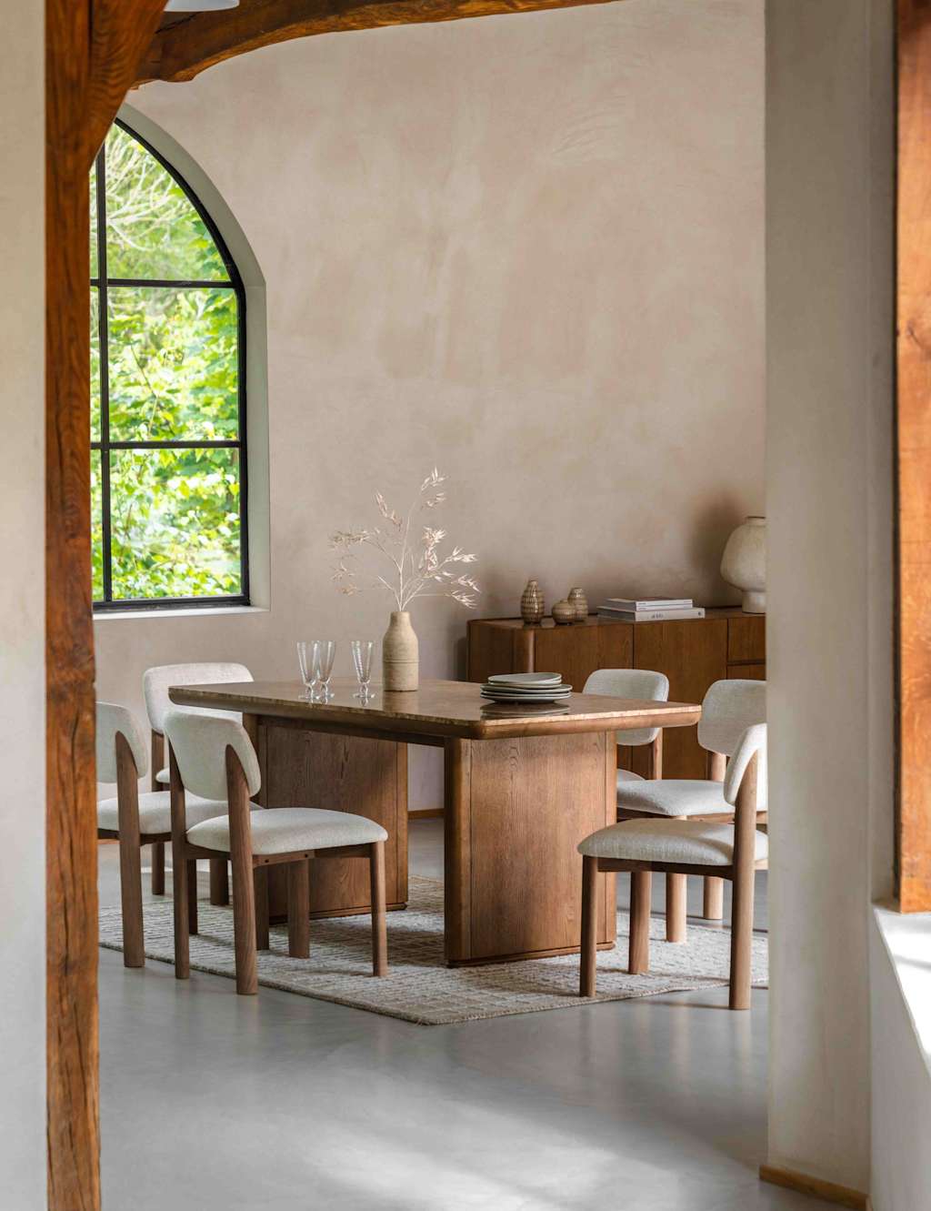 Gallery Direct Dempsey Marble Dining Table - Brown Mix - Available at M&S