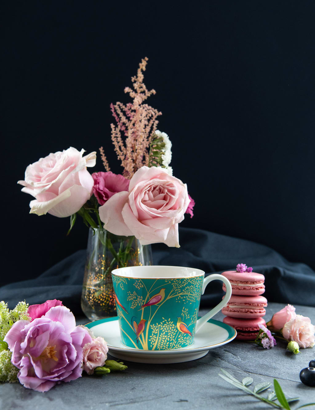 Green Bird Cup & Saucer
