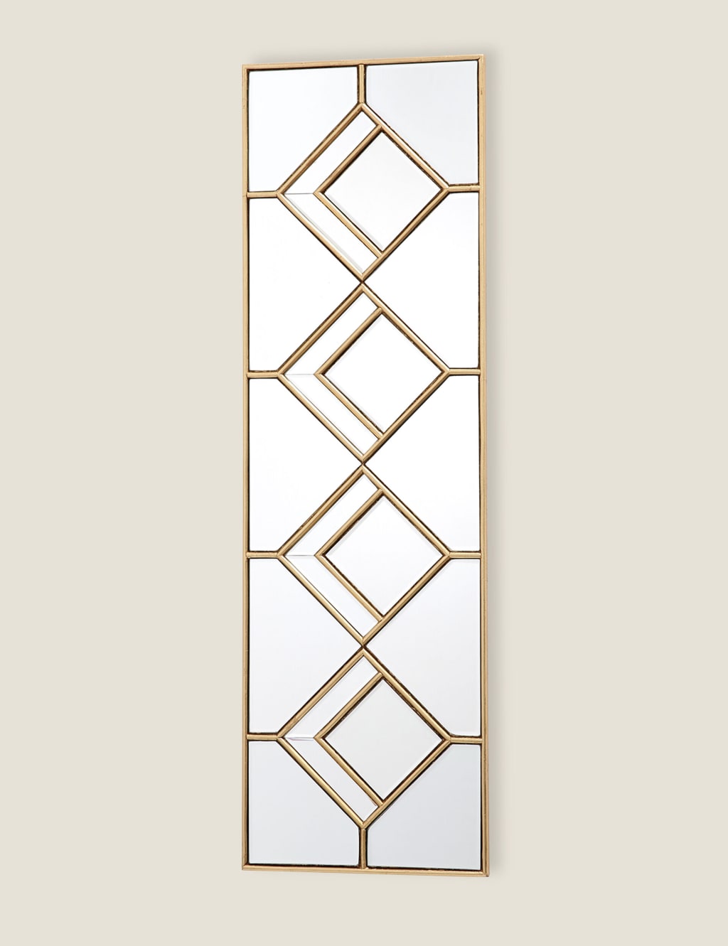 DAR Kipton Rectangular Hanging Wall Mirror Gold