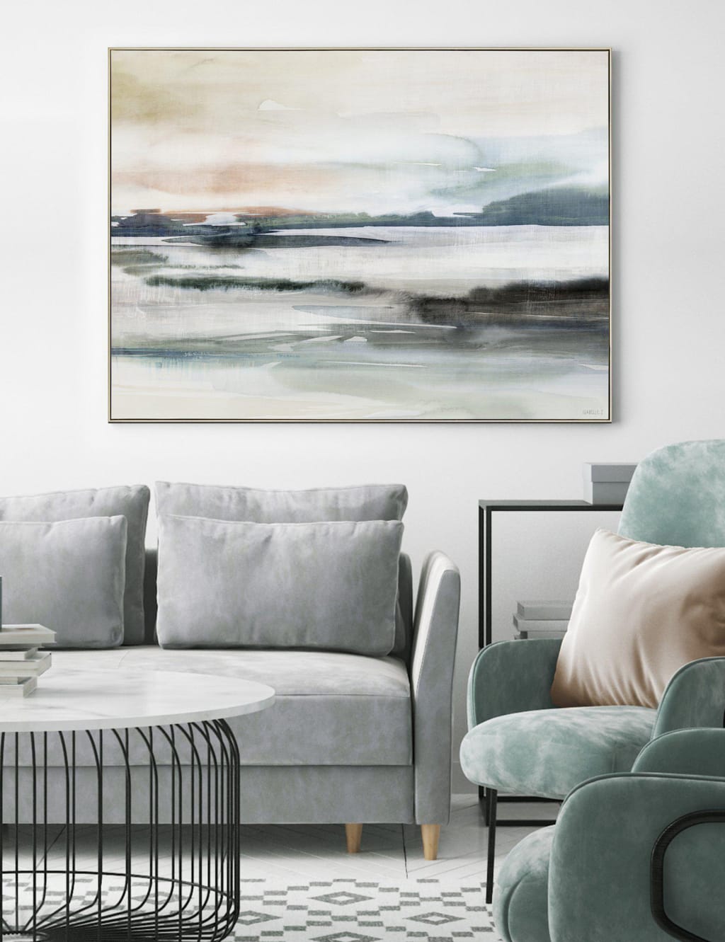 Illusion Rectangle Framed Art