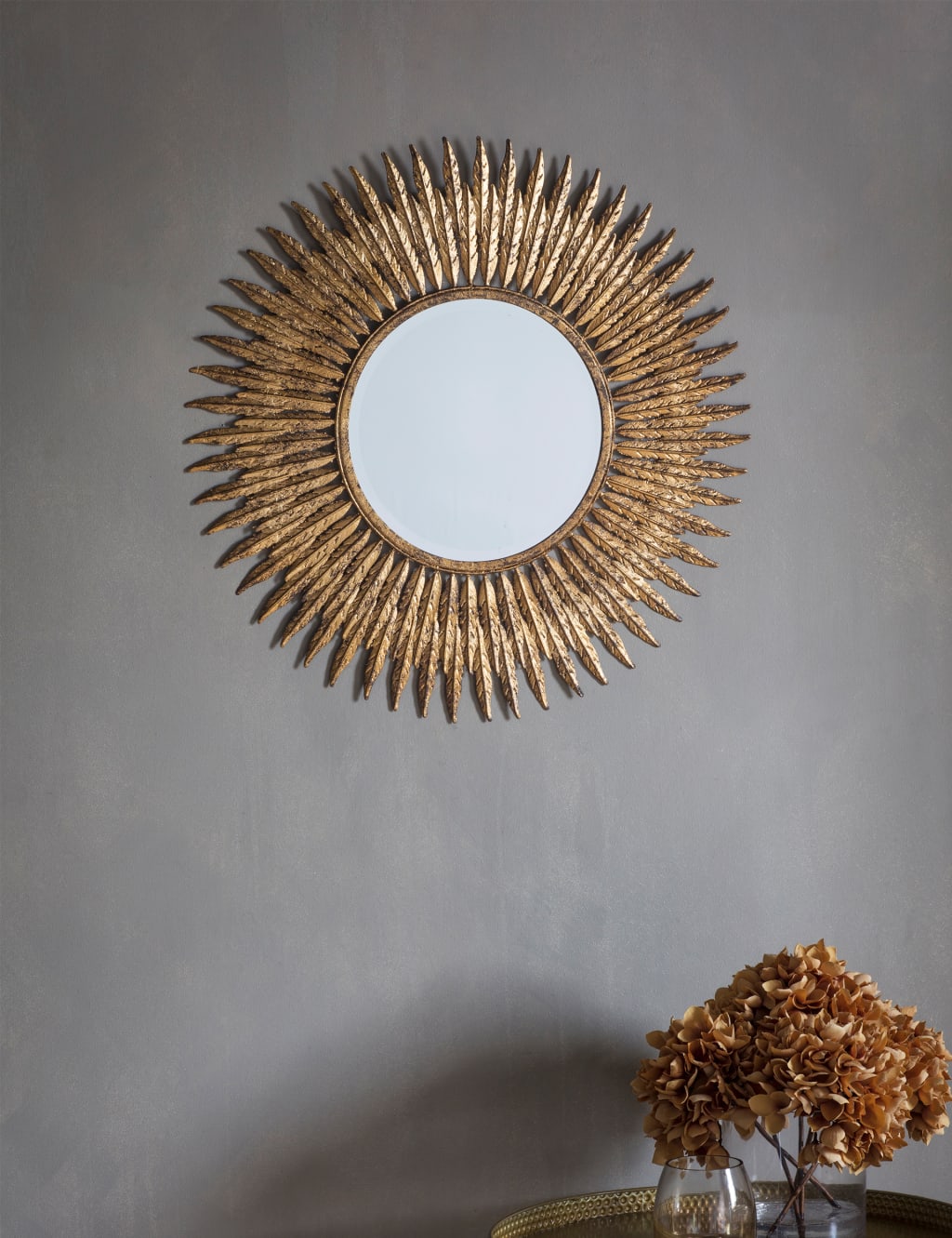 Quill Small Round Wall Mirror