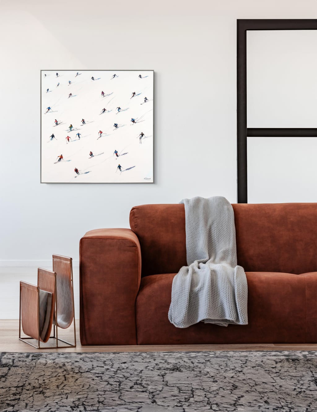Downhill Travel Square Framed Art