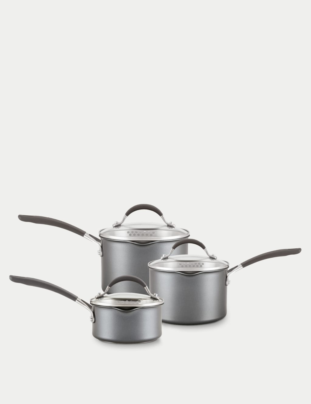 Scratch Defense Non Stick Saucepan Set of 3