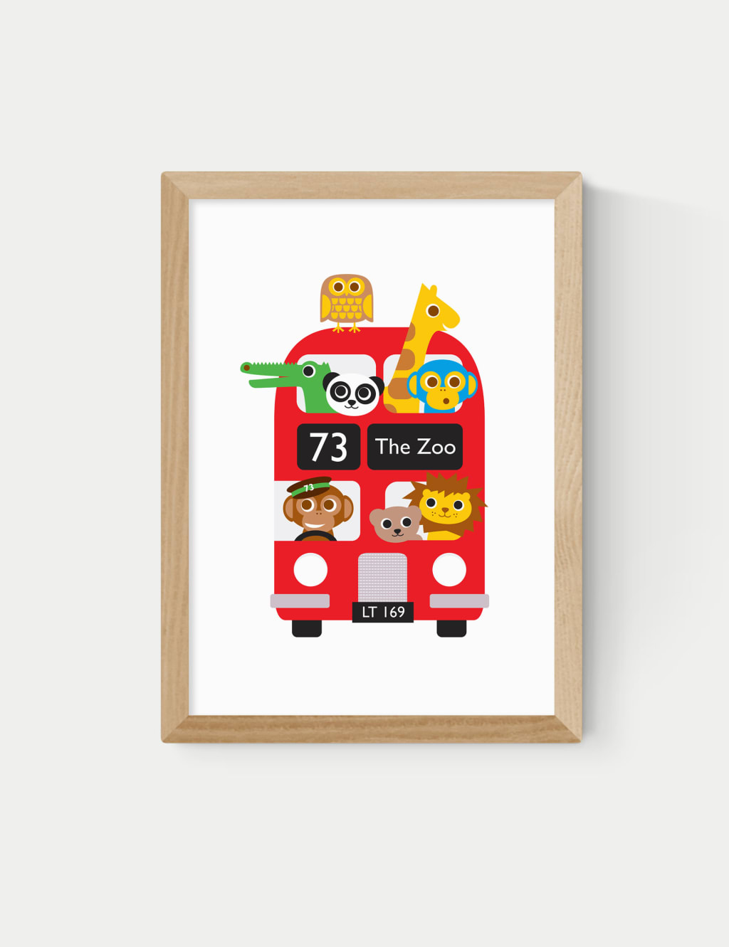 London Bus Zoo Framed Art