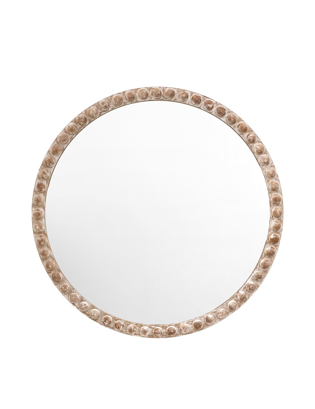 Gallery Home Millbrook Wooden Large Round Wall Mirror - Natural - Available at M&S