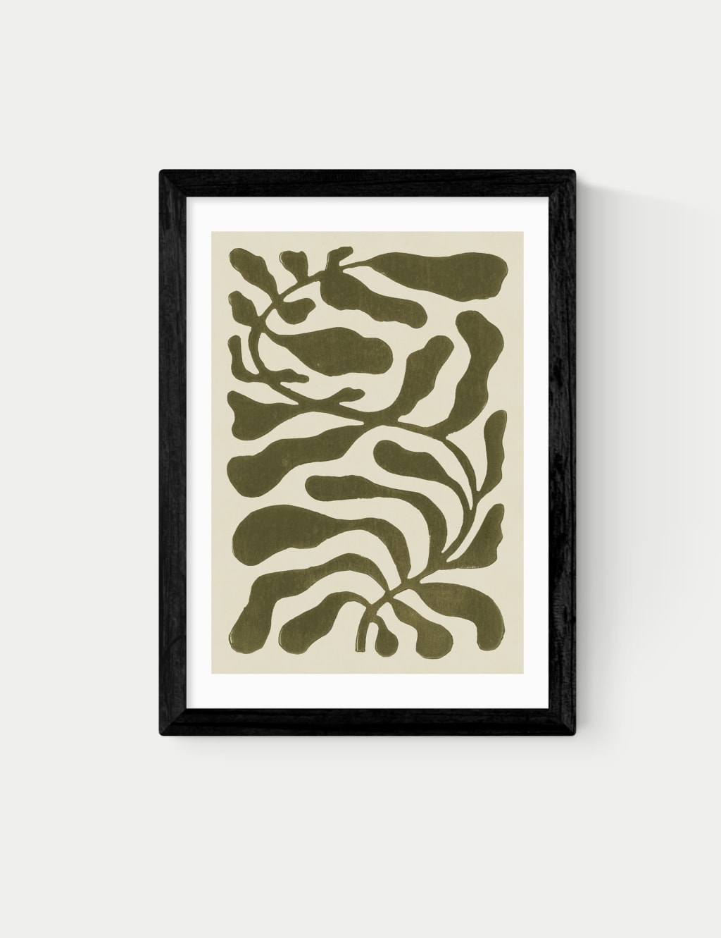 One Hundred Leaved Plant Green Framed Art
