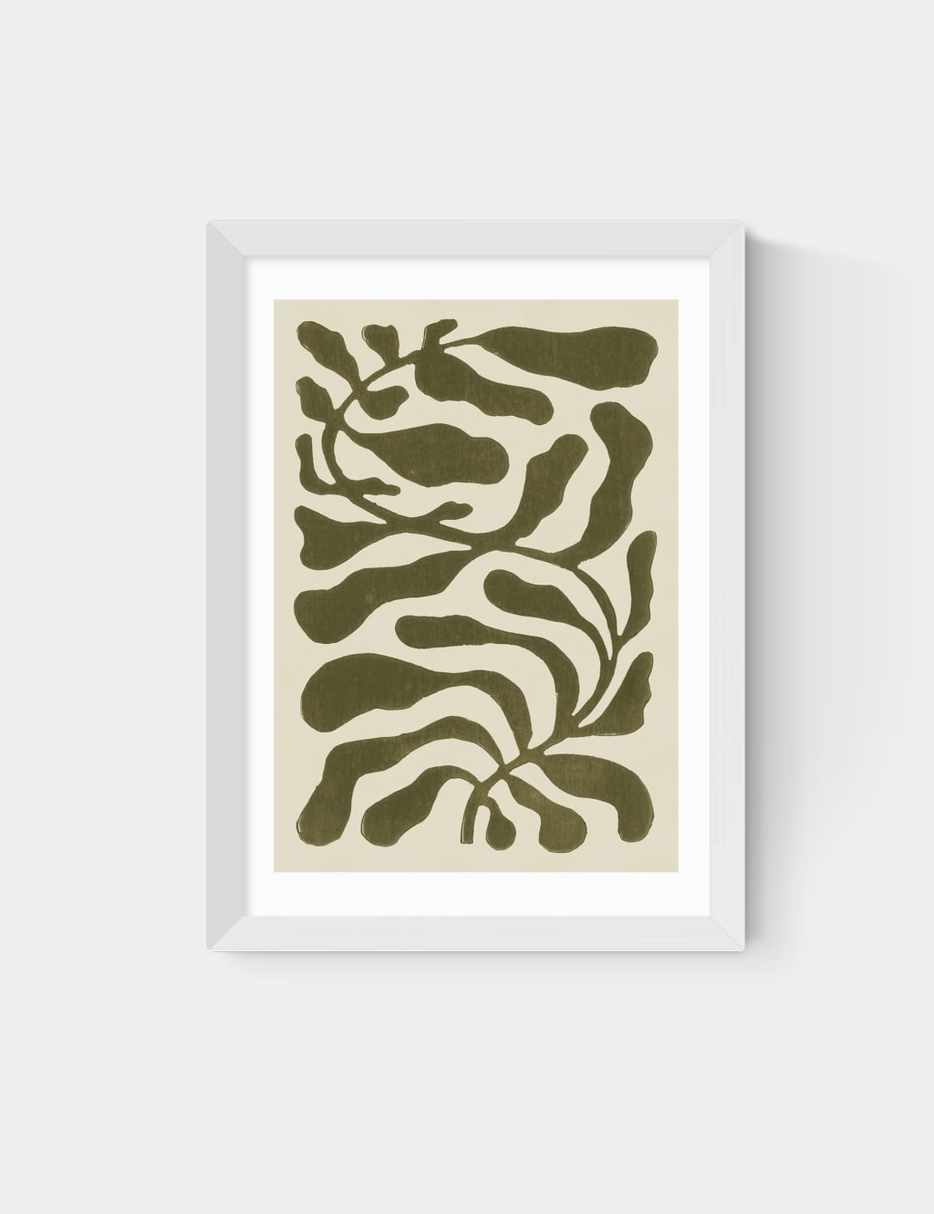 One Hundred Leaved Plant Green Framed Art