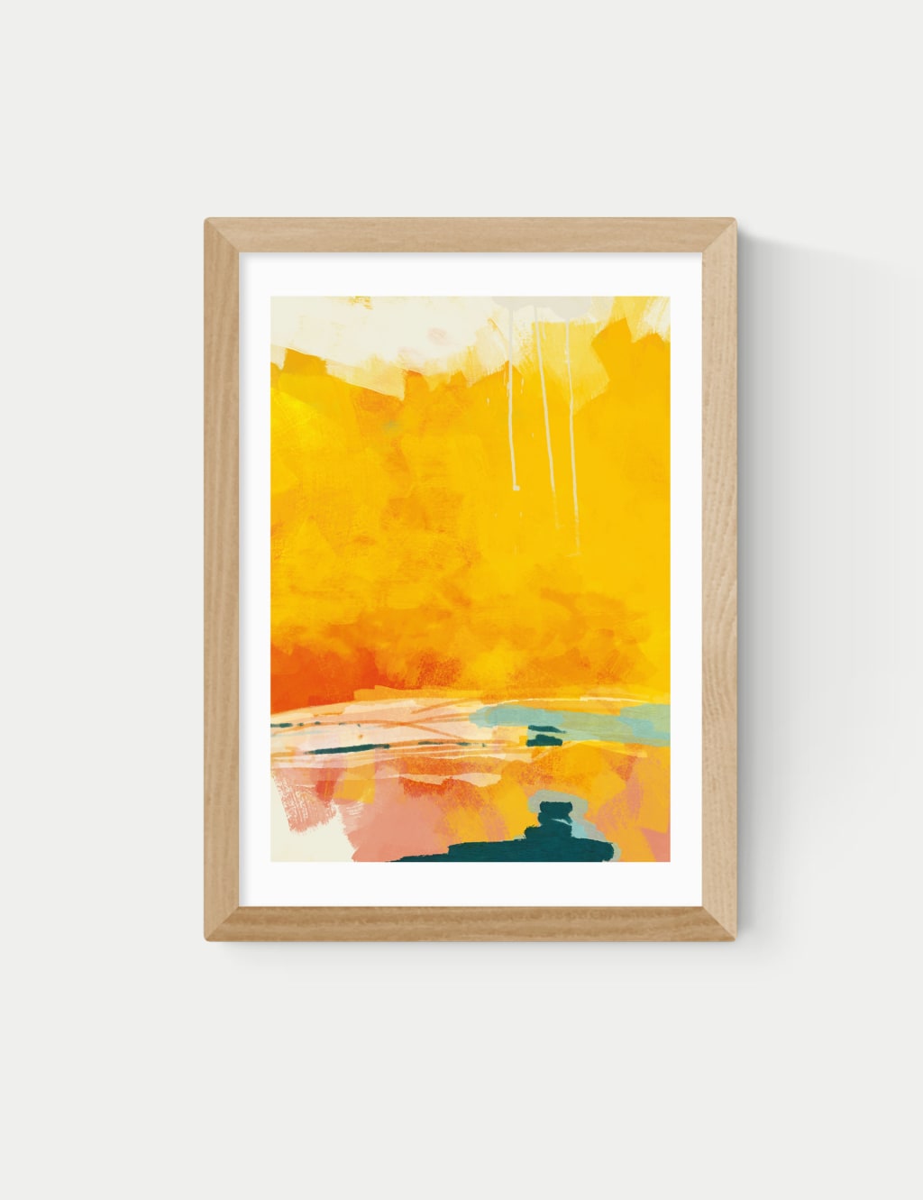 Paysage Jaune Framed Art