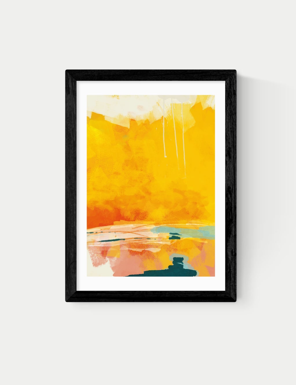 Paysage Jaune Framed Art