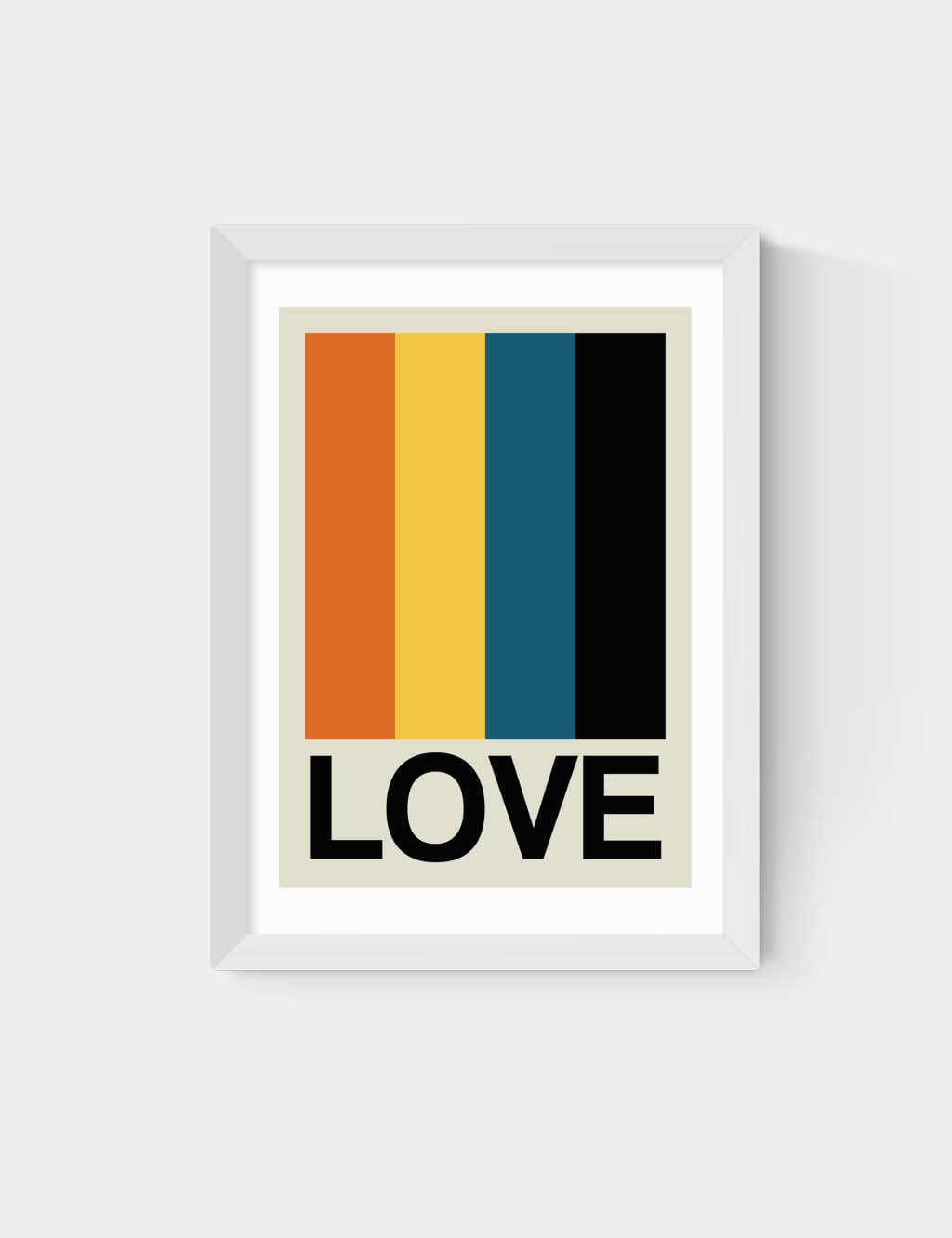 Retro Stripe Framed Art
