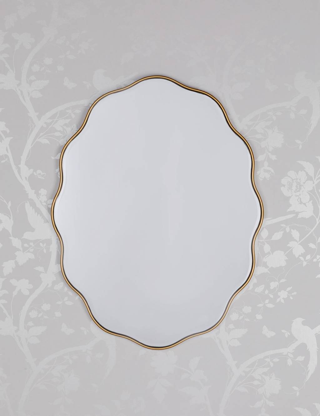 Laura Ashley Medora Oval Wall Mirror - Gold - Available at M&S
