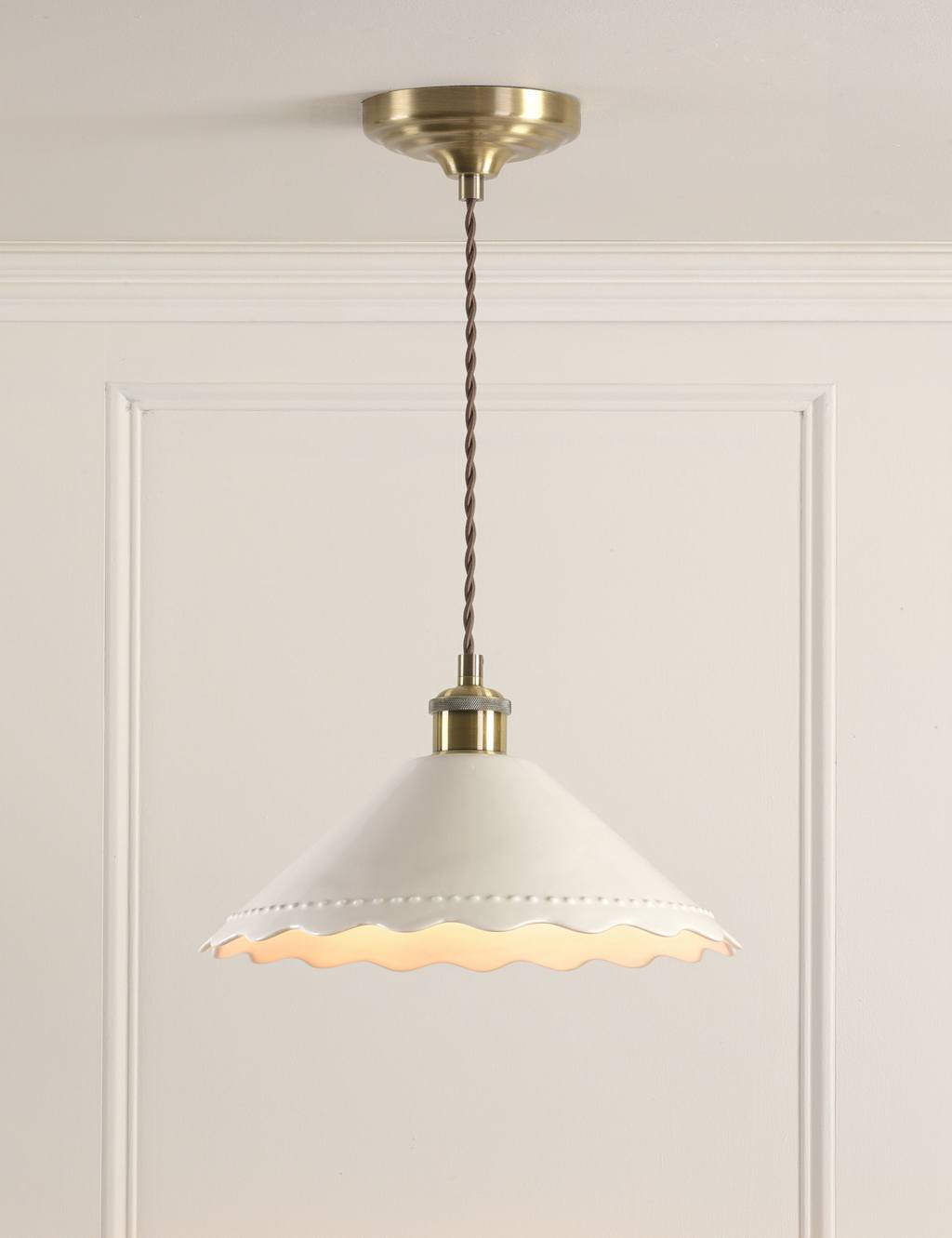 Image of Laura Ashley Daws Ceramic Scallop Pendant&hellip;