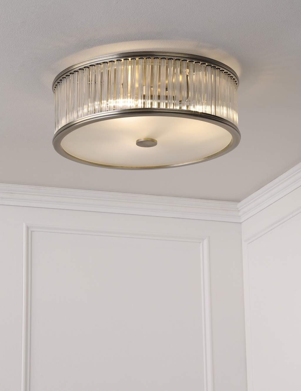 Laura Ashley Sutton Ceiling Light - Antique Brass - Available at M&S