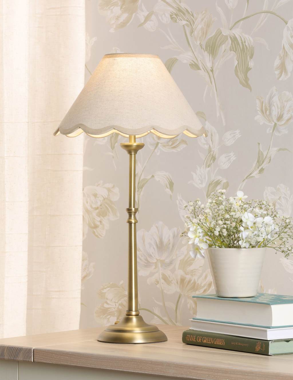 Laura Ashley Cordwell Table Lamp - Antique Brass - Available at M&S