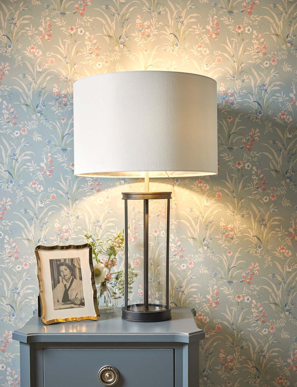 Laura Ashley Harrington Table Lamp - Black - Available at M&S