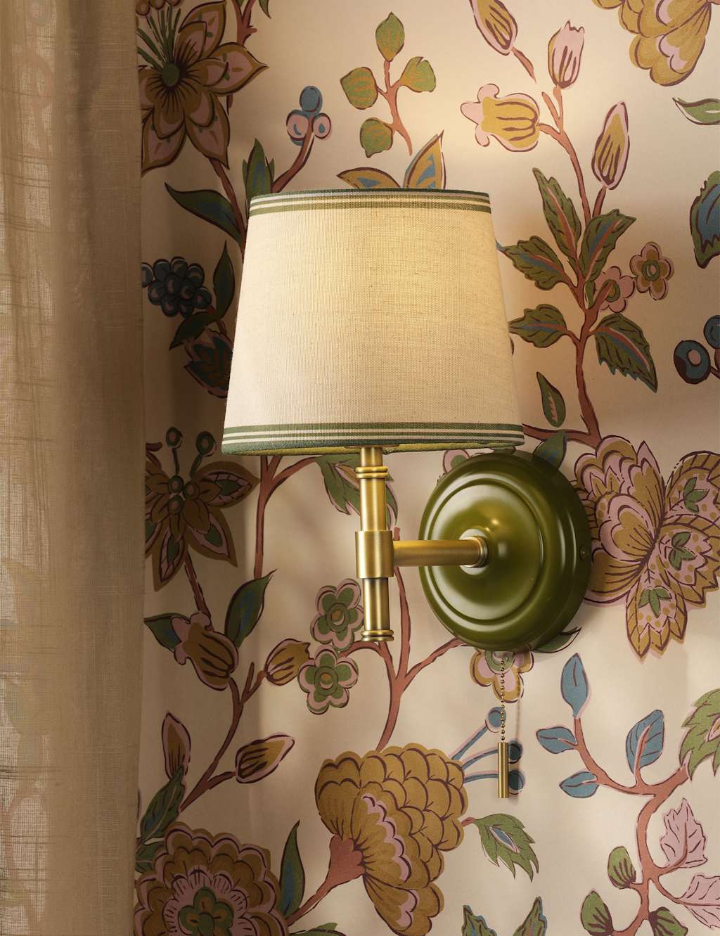 Joules Home Lighting Upton Metal Wall Light - Antique Brass - Available at M&S