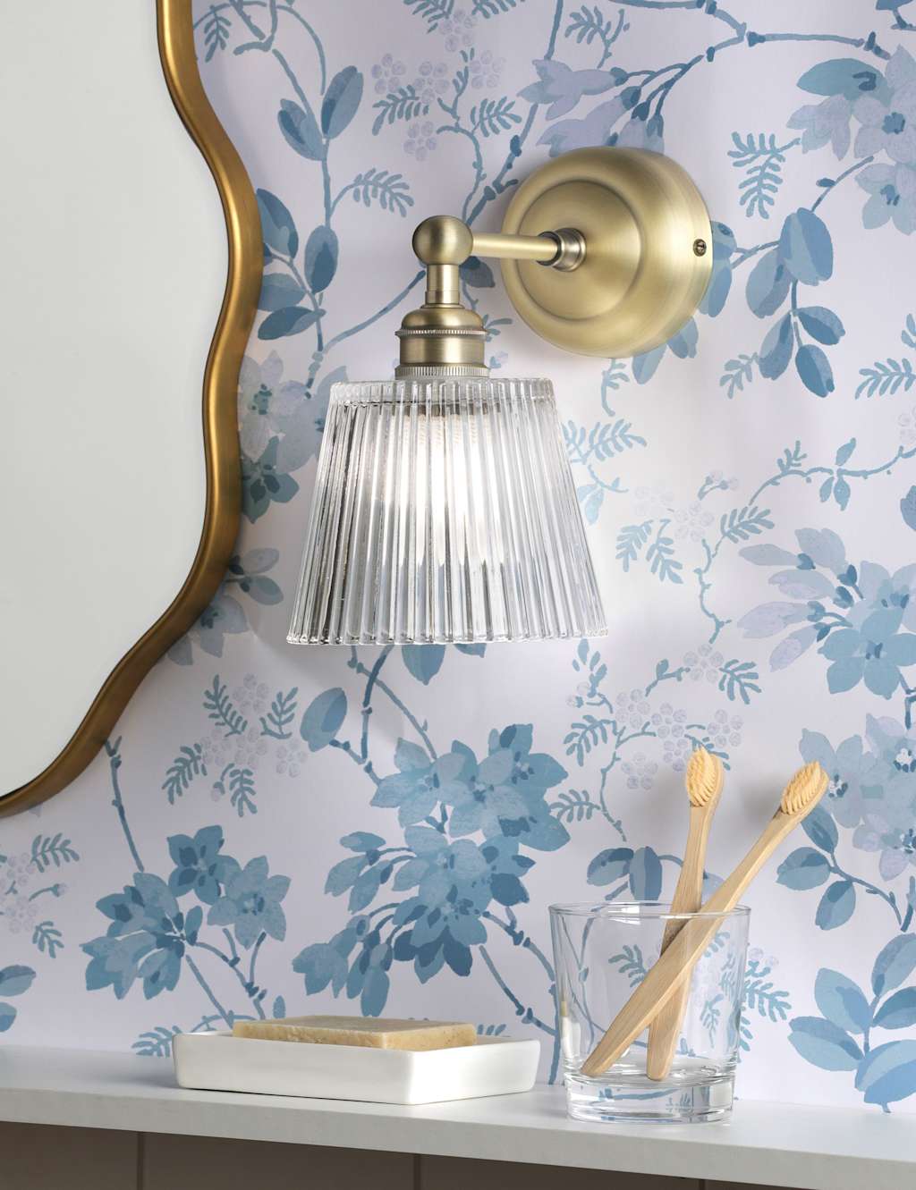 Laura Ashley Callaghan Wall Light - Antique Brass - Available at M&S