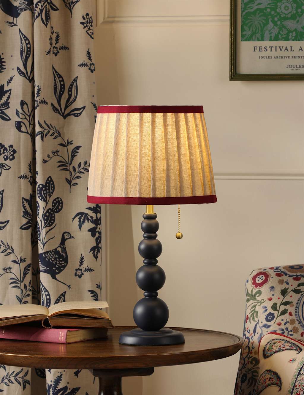 Image of Joules Home Lighting Harewood Wooden Bobbin&hellip;