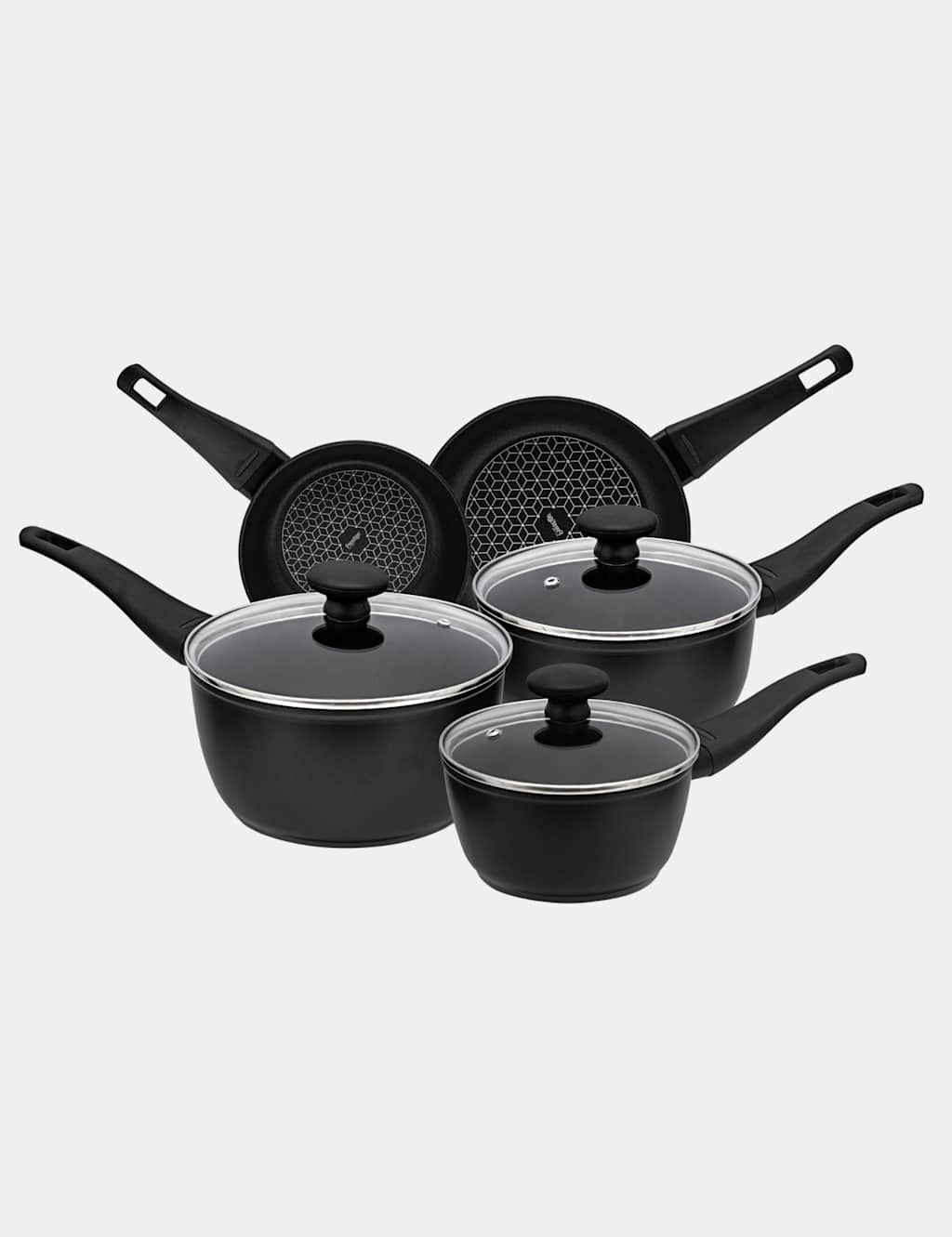 Prestige 5 Piece Thermo Smart Non-Stick Pan Set - Black - Available at M&S