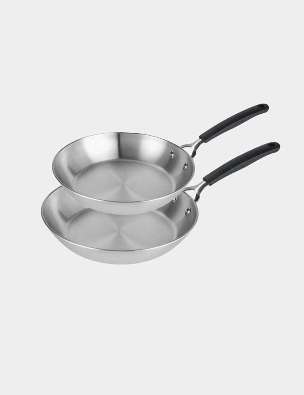Prestige 2 Piece Made to Last Stainless Steel Frying Pans - Silver - Available at M&S
