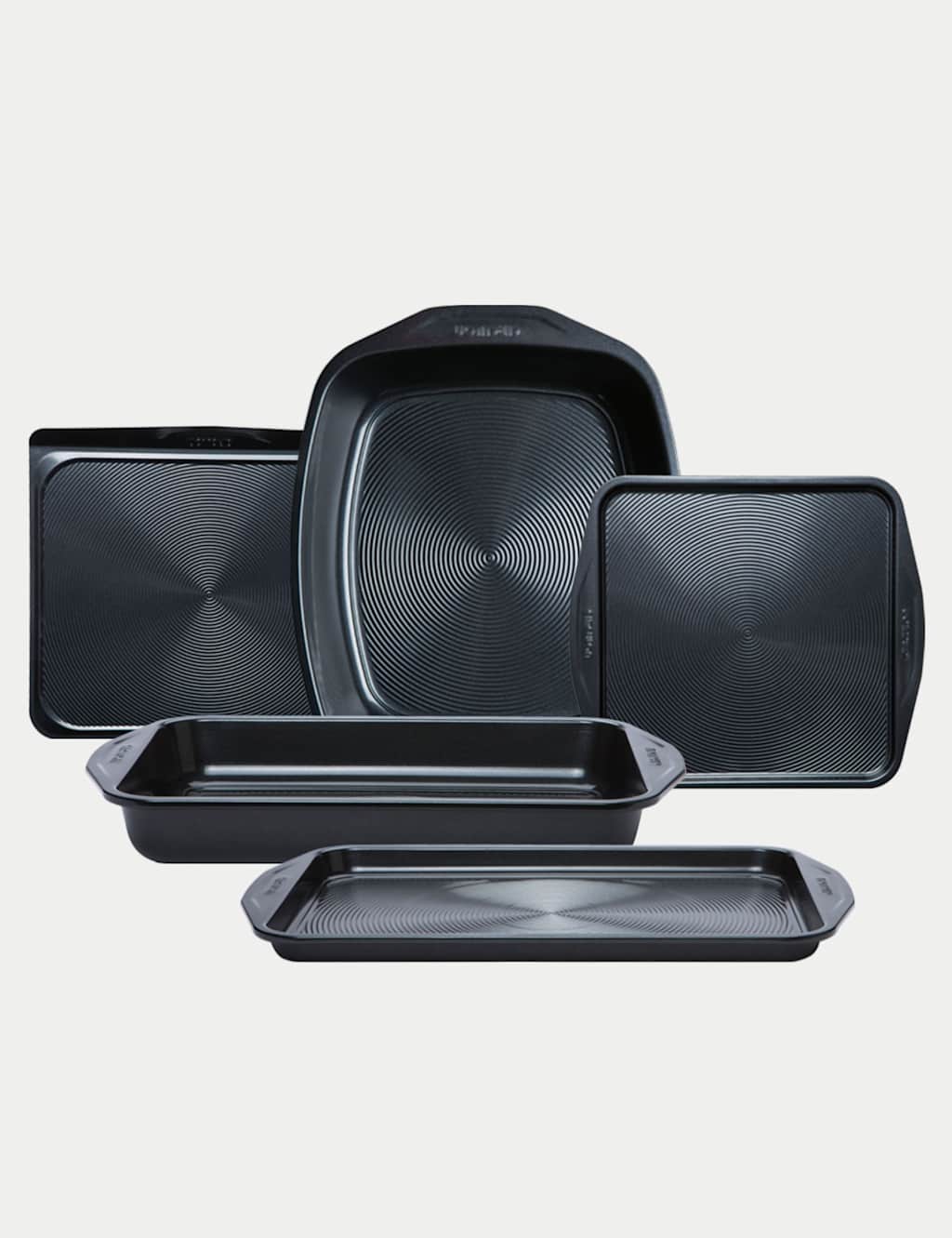 Circulon Set of 5 Roasting & Baking Trays - Black - Available at M&S