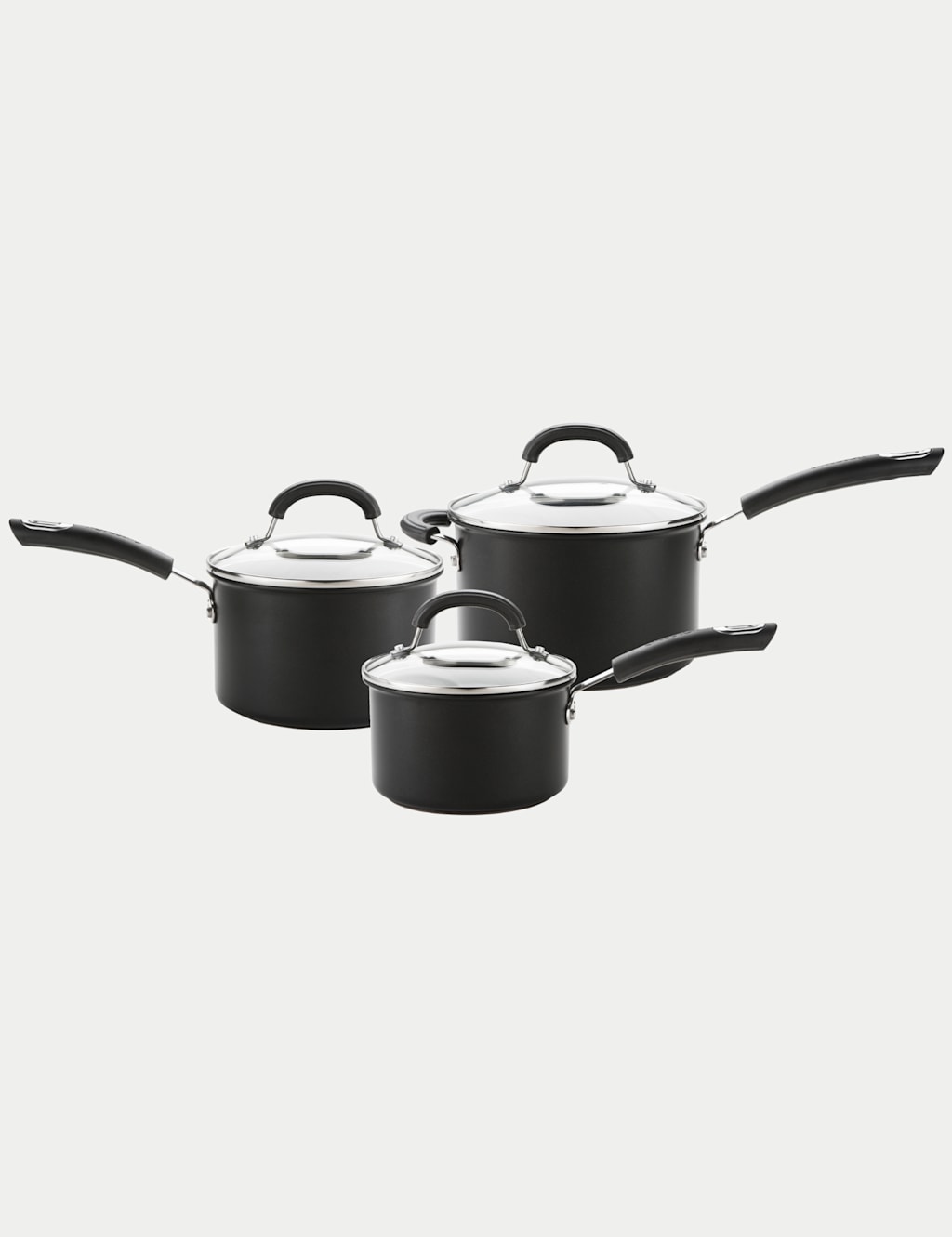 Image of Circulon 3 Piece Aluminium Non-Stick Saucepans&hellip;