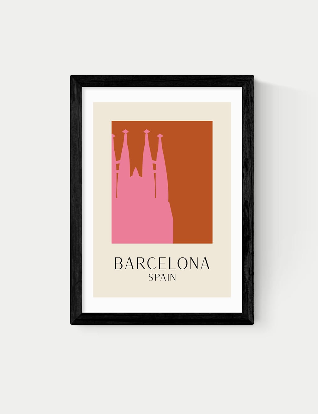 East End Prints Barcelona Framed Art - A1 - Black - Available at M&S