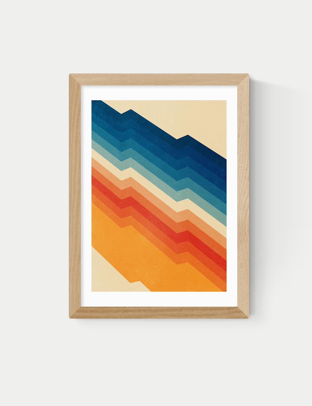 East End Prints Abstract Framed Art - A1 - Natural - Available at M&S