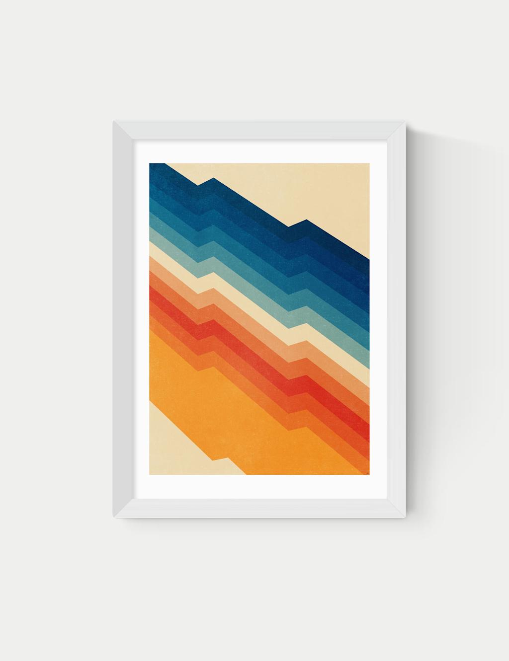 East End Prints Abstract Framed Art - A1 - White - Available at M&S