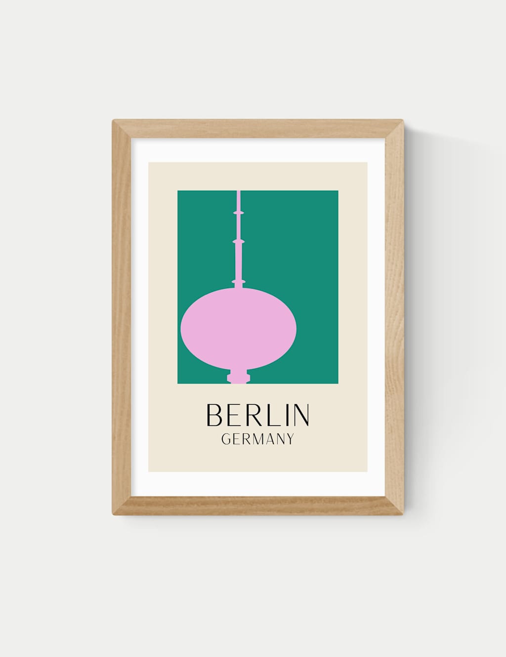 East End Prints Berlin Framed Art - A1 - Natural - Available at M&S