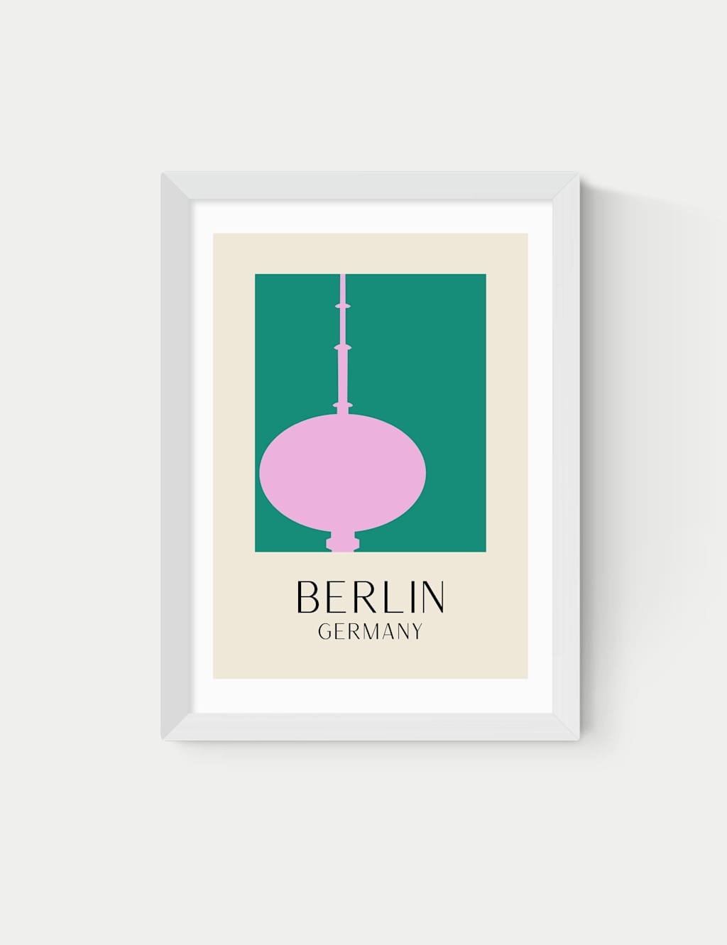 East End Prints Berlin Framed Art - A3 - White - Available at M&S