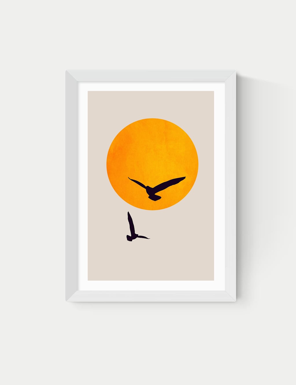East End Prints Birds In The Sky Framed Art - A3 - White - Available at M&S