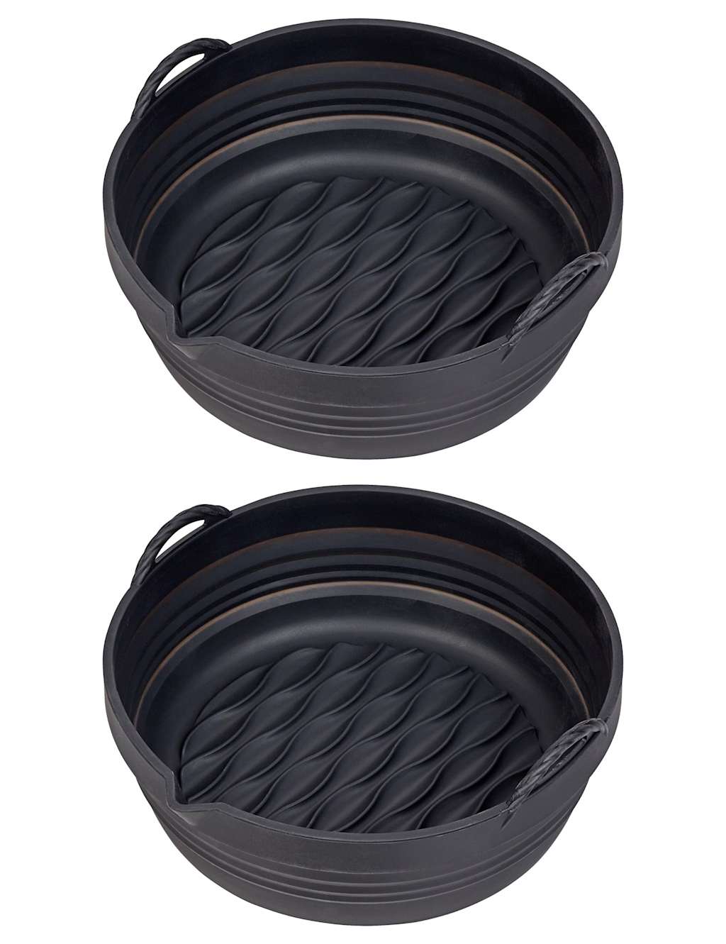 Tala Set of 2 Round Silicone 22cm Air Fryer Liners - Black - Available at M&S