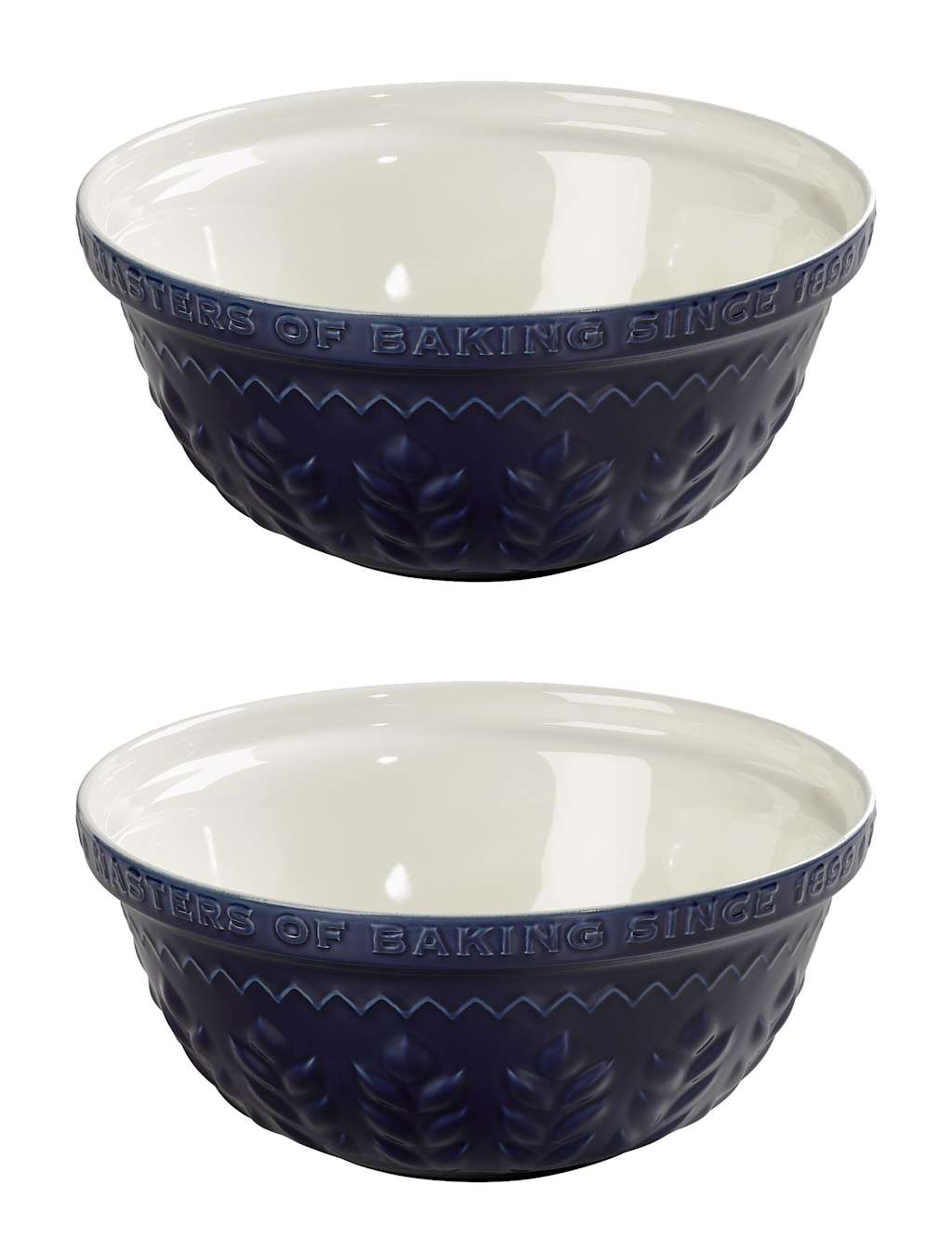 Tala Set of 2 Stoneware 30cm Mixing Bowls - Indigo - Available at M&S